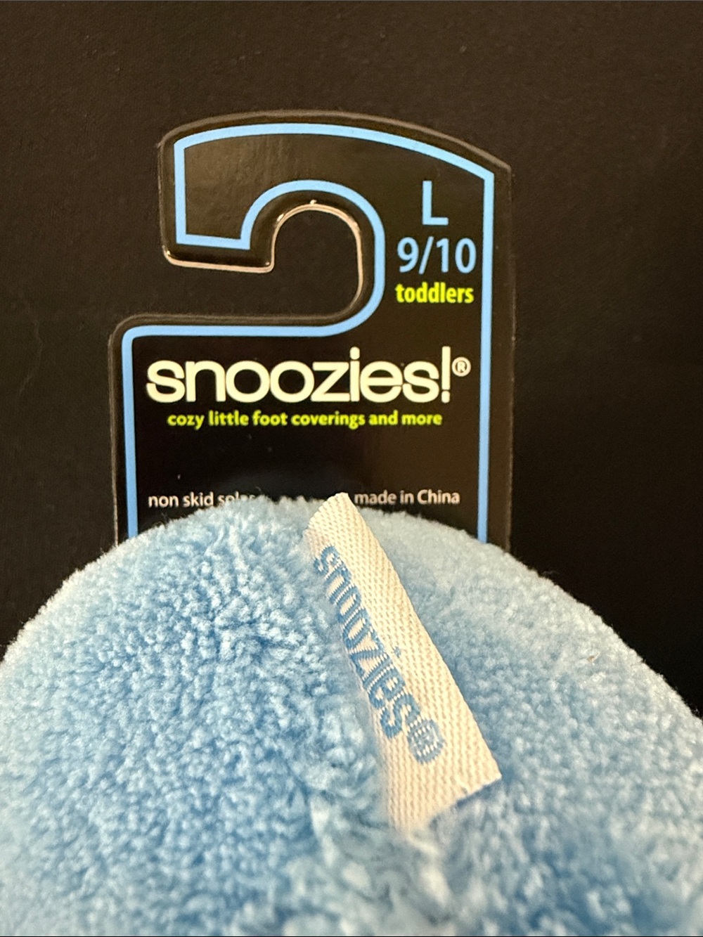 Snoozies! Toddlers Blue Plush Slip-On Slippers - Picture 2 of 5